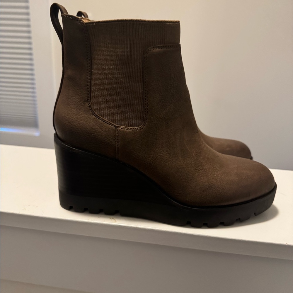 Women's Brown Wedge Ankle Boots